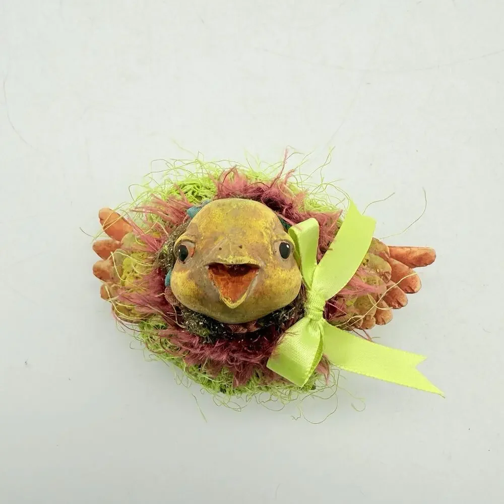 Handmade Ceramics Bird With Bean Bag Bottom Made In Philippines Easter Rare